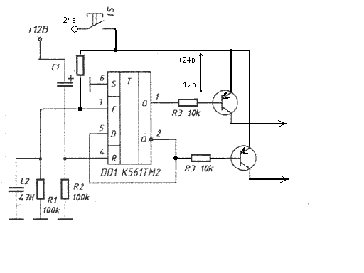 Генератор на тм2 схема
