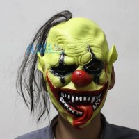 Высота-хэллоуин-взрослые-маска-фестиваль-принадлежности-для-вечеринки-ужас-маска-зеленый-латекс-страшные-маски-зеленый-клоун