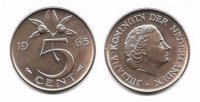 5 центов Нидерланды 1963