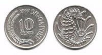 10 центов Сингапур 1967