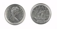 Канада 10 центов 1986г.